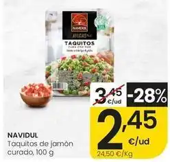 Eroski Navidul - taquitos de jamon curado oferta