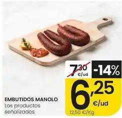 Eroski Embutidos manolo - los productos senalizados oferta