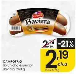 Eroski Campofrío - salchicha especial baviera oferta
