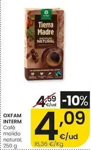 Eroski Oxfam itermon - cafe molido natural oferta