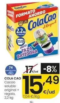 Eroski Cola cao - cacao soluble original + regalo oferta