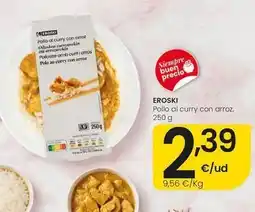 Eroski Eroski - pollo al curry con arroz oferta
