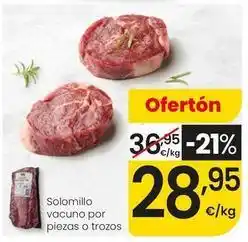 Eroski Solomillo vacuno por piezas oferta