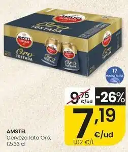 Eroski Amstel - cerveza lata oro oferta