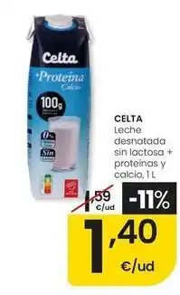Eroski Celta - leche desnatada sin lactosa + proteinas y calcio oferta