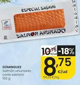 Eroski Dominguez - salmon ahumado corte sashimi oferta