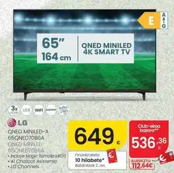 Eroski Lg - qned miniled 65qned70b6a oferta