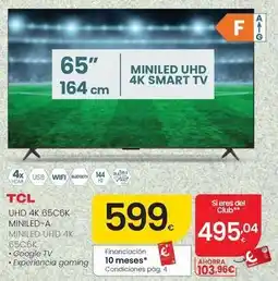 Eroski Tcl - miniled uhd 4k 65c6k oferta