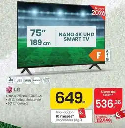 Eroski Lg - nano 75nu850b6la oferta