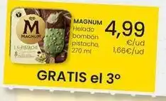 Eroski Magnum - helado bombon pistacho oferta