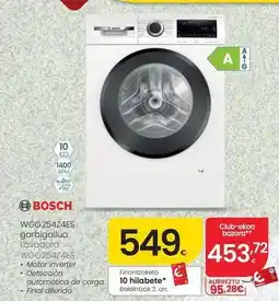 Eroski Bosch - lavadora wgg254z4es oferta