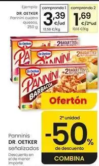 Eroski Dr oetker - pannini cuatro quesos oferta