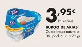 Burgo de arias - queso fresco natural o 0%