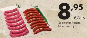 Supermercados Lupa Salchichas frescas blancas o rojas oferta