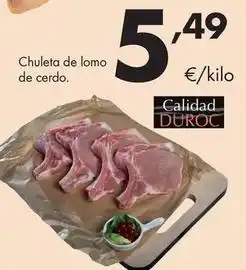 Supermercados Lupa Chuleta de lomo de cerdo oferta
