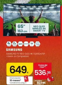 Eroski Samsung - tv neo qled 4k tq65qn70f oferta