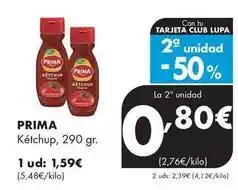 Supermercados Lupa Prima - ketchup oferta