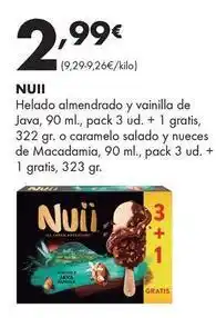 Supermercados Lupa Nuii - helado almendrado y vainilla de java o caramelo salado y nueces de macadamia oferta
