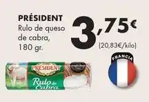Supermercados Lupa Président - rulo de queso de cabra oferta
