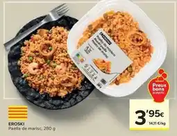 Caprabo Eroski - paella de marisc oferta