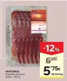 Caprabo Matorral - espatlla de porc blanc oferta