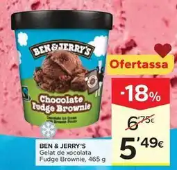 Caprabo Ben & jerry's - gelat de xocolata fudge brownie oferta