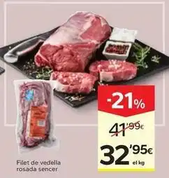 Caprabo Filet de vedella rosada sencer oferta