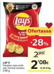 Caprabo Lay's - patates xips amb sal oferta