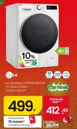 Eroski Lg - lavadora f4wr6010aow oferta