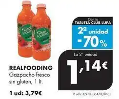 Supermercados Lupa Realfooding - gazpacho fresco sin gluten oferta