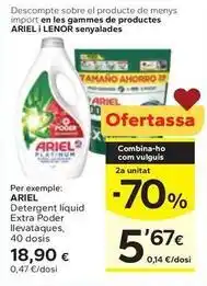 Caprabo Ariel - detergent liquid extra poder llevataques oferta