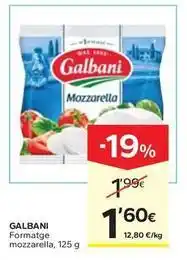 Caprabo Galbani - formatge mozzarella oferta