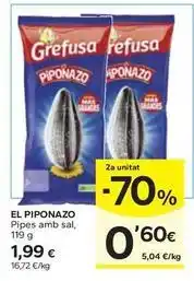Caprabo El piponazo - pipes amb sal oferta