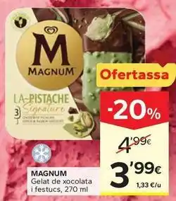 Caprabo Magnum - gelat de xocolata i festucs oferta