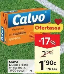 Caprabo Calvo - musclos xilens en escabetx oferta