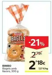 Caprabo Bimbo - bagels amb llavors oferta