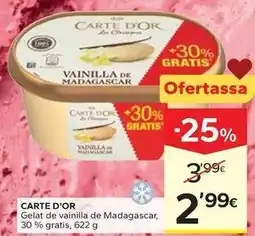 Caprabo Carte d'or - gelat de vainilla de madagascar oferta