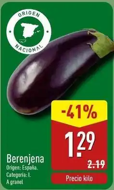 ALDI Origen - berenjena oferta