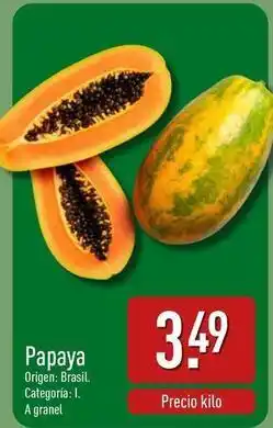 ALDI Origen - papaya oferta