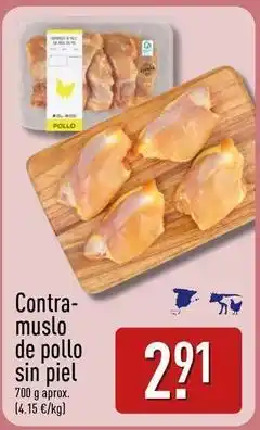 ALDI Contramuslo de pollo sin piel oferta