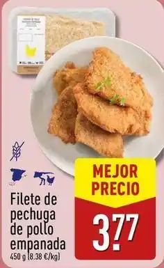 ALDI Filete de pechuga de pollo empanada oferta