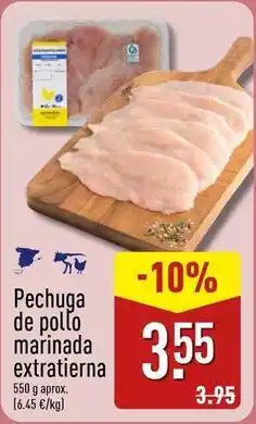 ALDI Pechuga de pollo marinada extratierna oferta