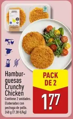ALDI Hamburguesas crunchy chicken oferta