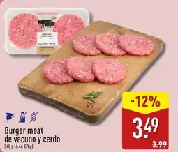 ALDI Burger meat de vacuno y cerdo oferta