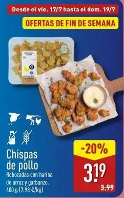ALDI Chispas de pollo oferta