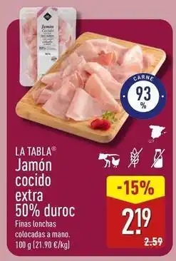 ALDI Duroc - jamón cocido extra 50% duroc oferta