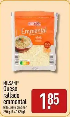 ALDI Milsani - queso rallado emmental oferta