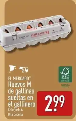 ALDI Huevos m de gallinas sueltas en el gallinero oferta