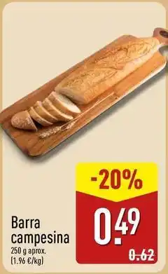 ALDI Barra campesina oferta