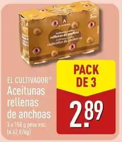 ALDI El cultivador - aceitunas rellenas de anchoas oferta